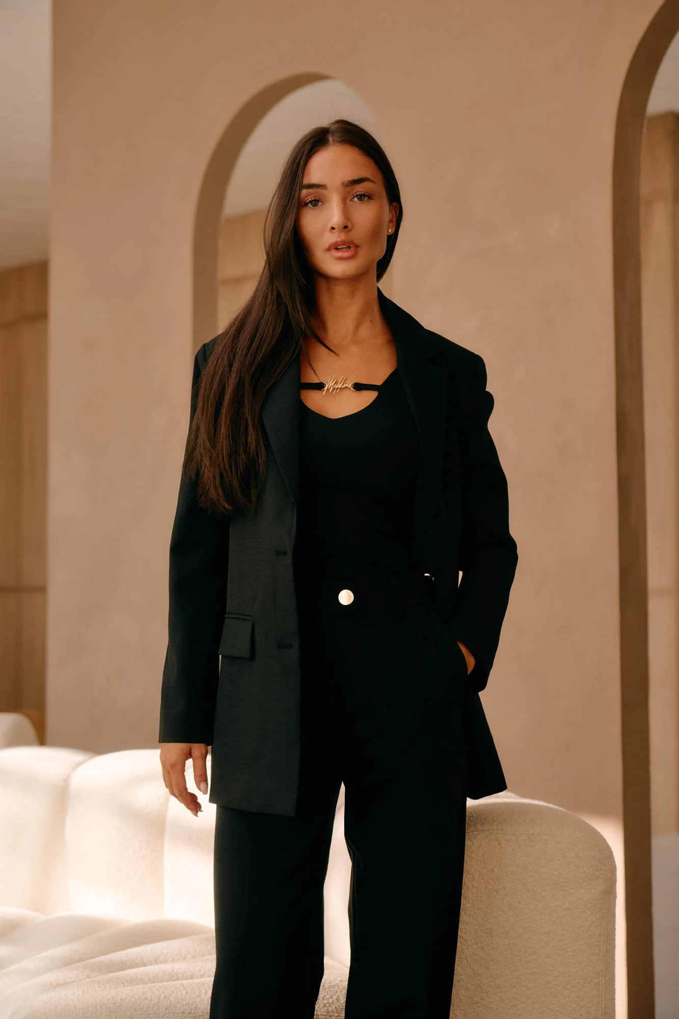 Malelions Women Gallery Oversized Blazer | Black - Afbeelding 3