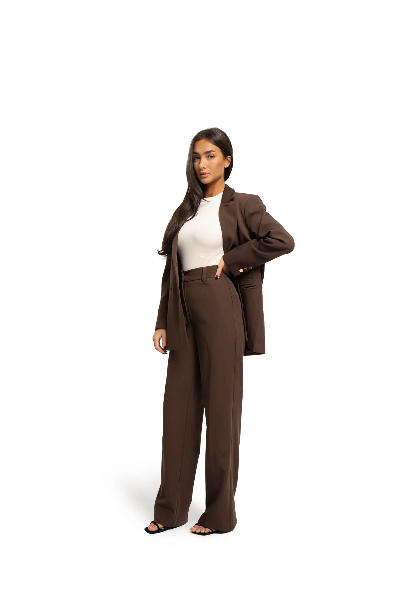 Malelions Women Oversized Social Club Blazer | Chocolate - Afbeelding 6
