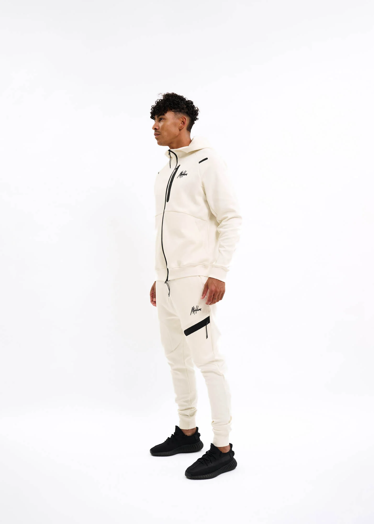 Malelions Sport Counter Zip Hoodie | Off-White - Afbeelding 5