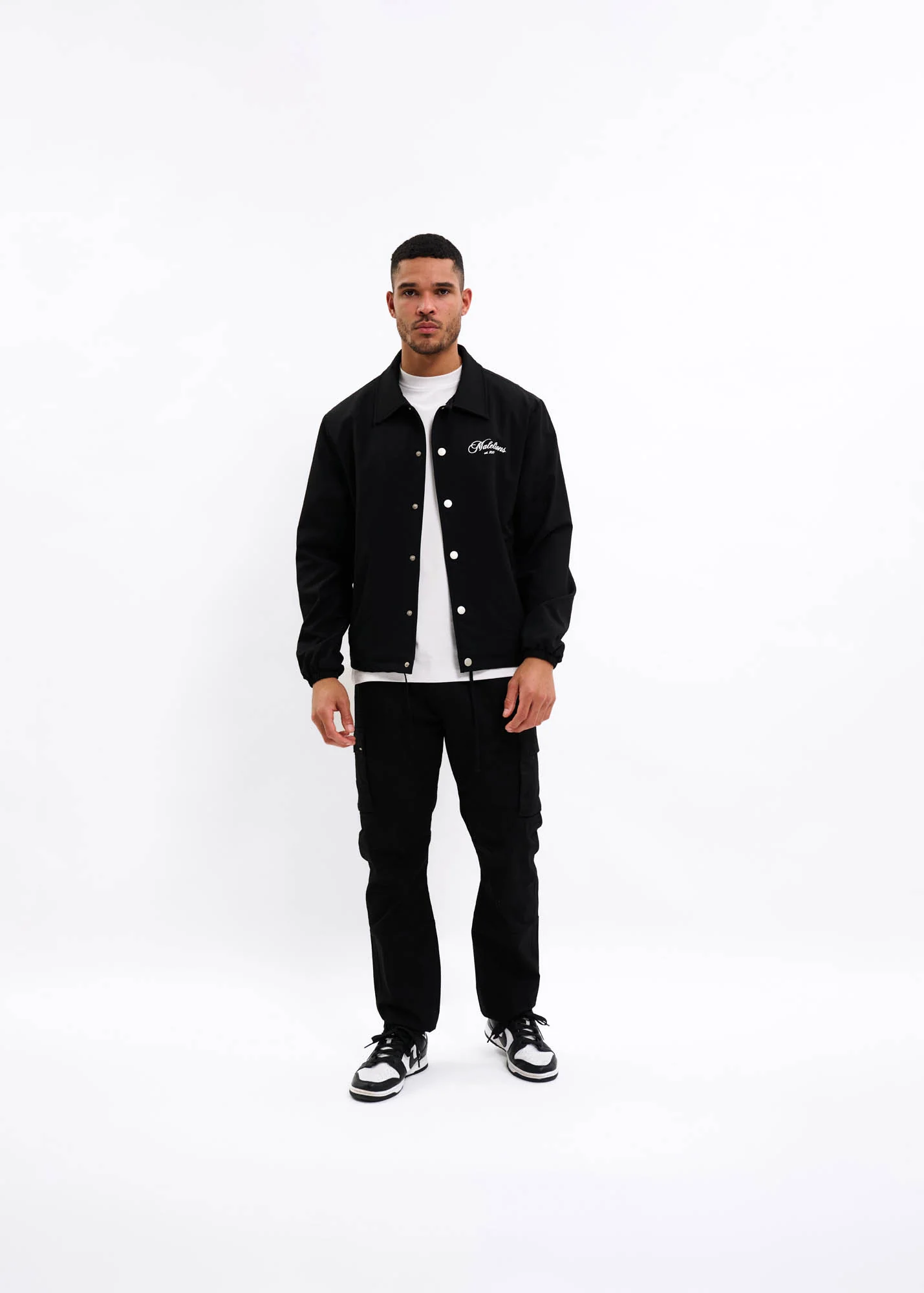Malelions Men Handwritten Coach Jacket | Black - Afbeelding 5