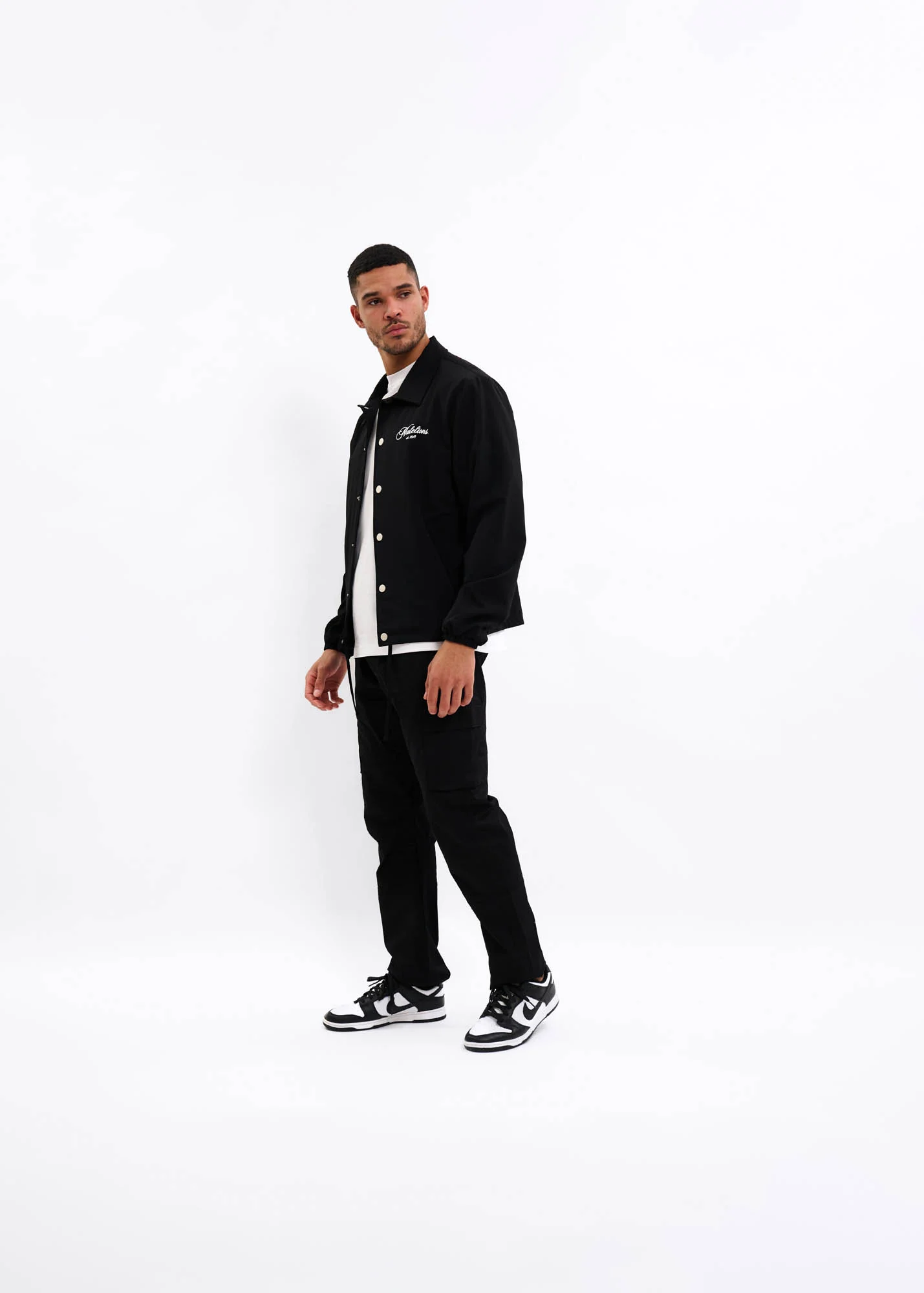 Malelions Men Handwritten Coach Jacket | Black - Afbeelding 6