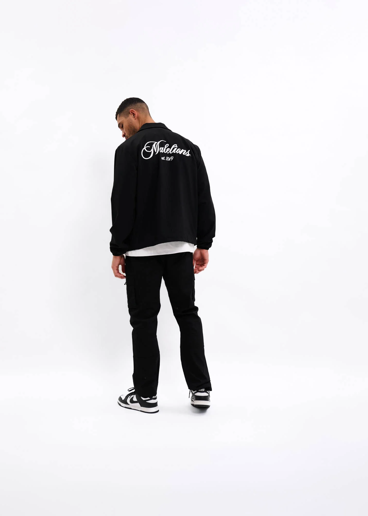 Malelions Men Handwritten Coach Jacket | Black - Afbeelding 3