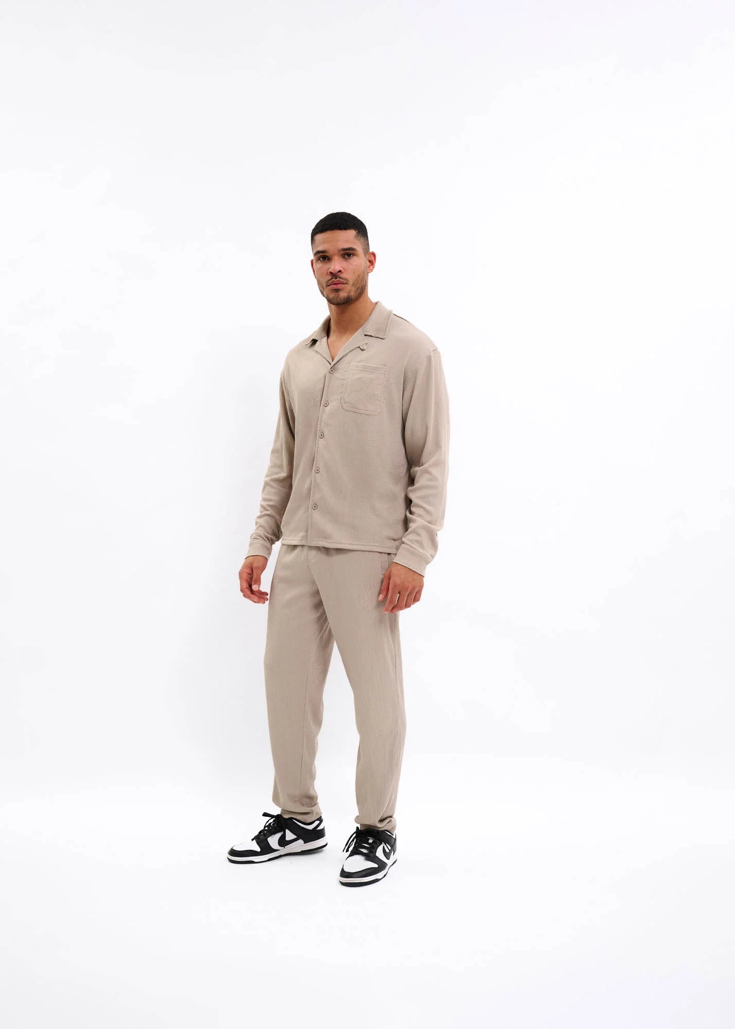Malelions Men Straight Seersucker Pants | Taupe - Afbeelding 5