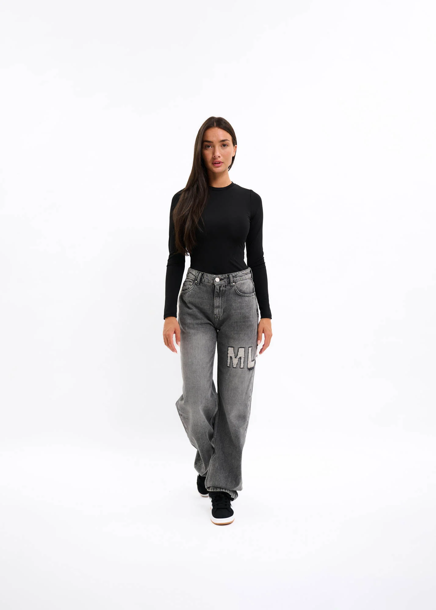 Malelions Women Crewneck Bodysuit | Black - Afbeelding 7