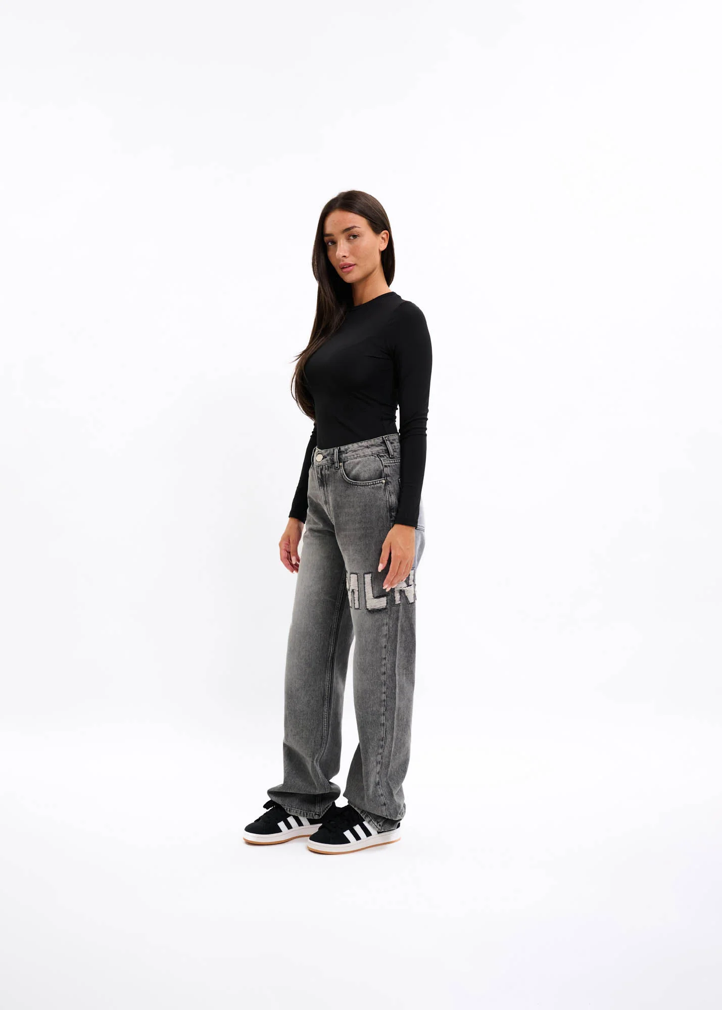 Malelions Women Crewneck Bodysuit | Black - Afbeelding 5