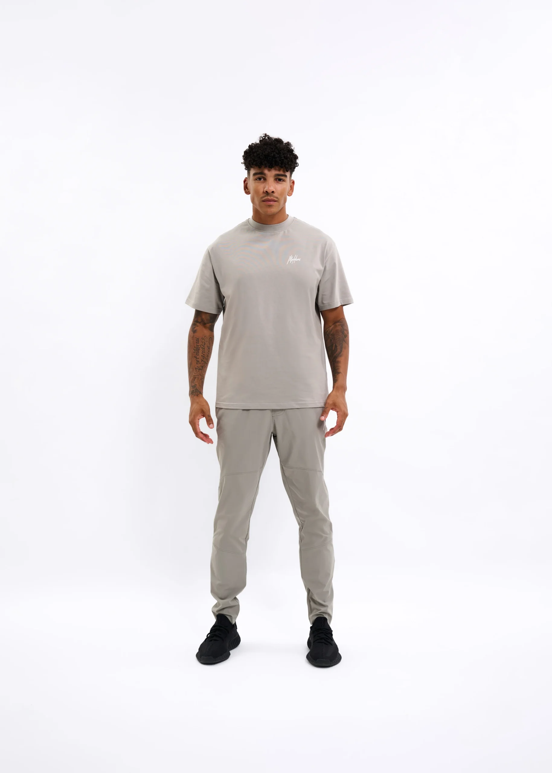 Malelions Sport Oversized Running T-Shirt | Light Grey - Afbeelding 5