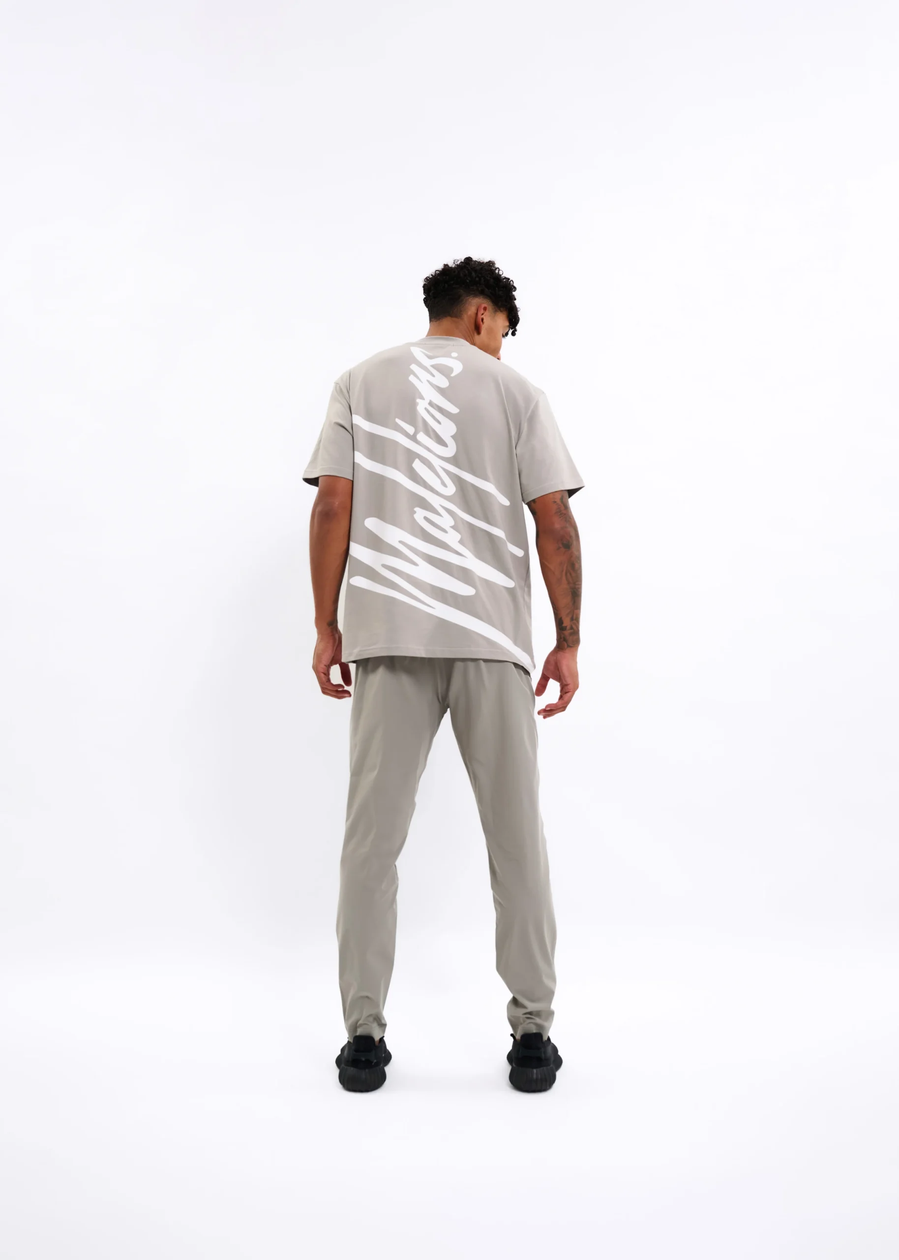 Malelions Sport Oversized Running T-Shirt | Light Grey - Afbeelding 7