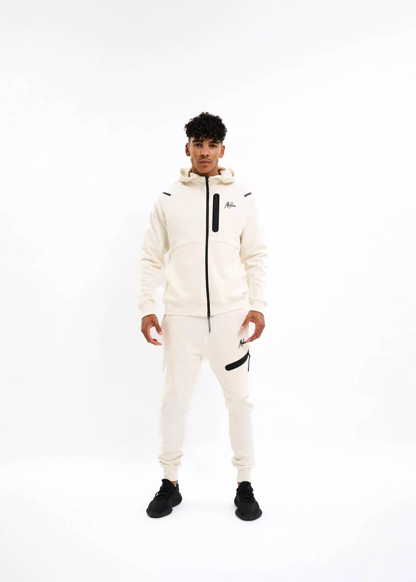 Malelions Sport Counter Zip Hoodie | Off-White - Afbeelding 3