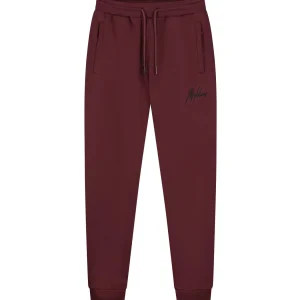 Malelions Men Striped Signature Sweatpants | Burgundy