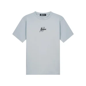 Malelions Men Striped Signature T-Shirt | Ocean Grey