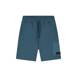 Malelions Men Nylon Pocket Cargo Shorts | Blue Slate