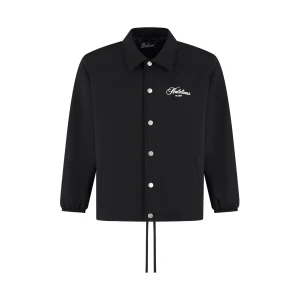 Malelions Men Handwritten Coach Jacket | Black