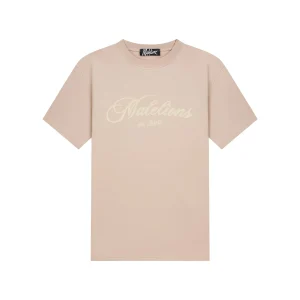 Malelions Men Handwritten T-Shirt | Sand
