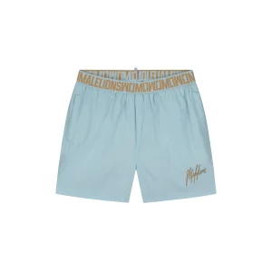 Malelions Men Venetian Swim Shorts | Light Blue