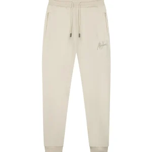 Malelions Men Striped Signature Sweatpants | Beige