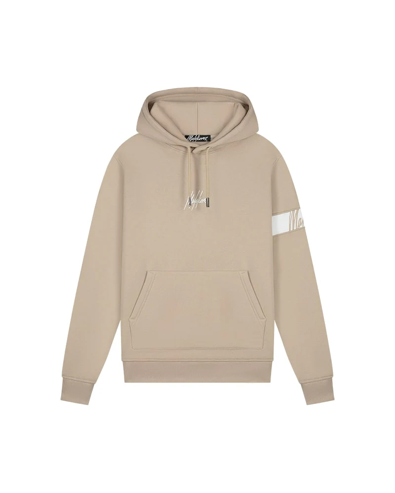 Malelions Junior Captain Hoodie | Taupe/White