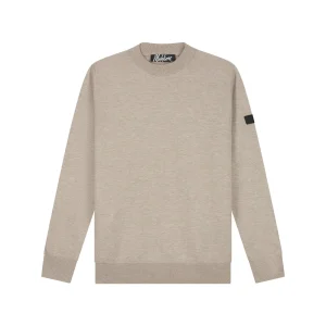 Malelions Men Knitted Crewneck | Taupe