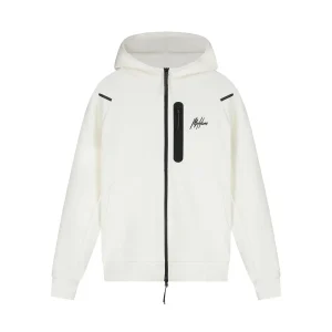 Malelions Sport Counter Zip Hoodie | Off-White