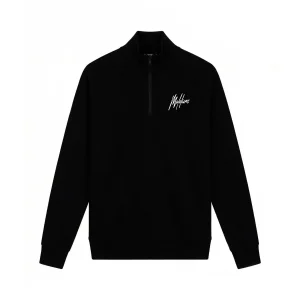 Malelions Sport Logo Raglan Half Zip Sweater | Black