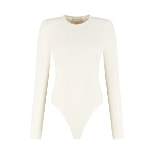 Malelions Women Crewneck Bodysuit | Cream