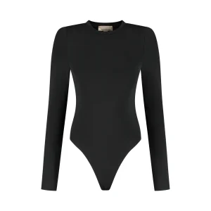 Malelions Women Crewneck Bodysuit | Black