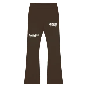 Malelions Women Members Society Flared Sweatpants | Brown