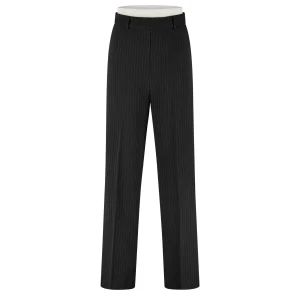 Malelions Women Pinstripe Pantalon | Black