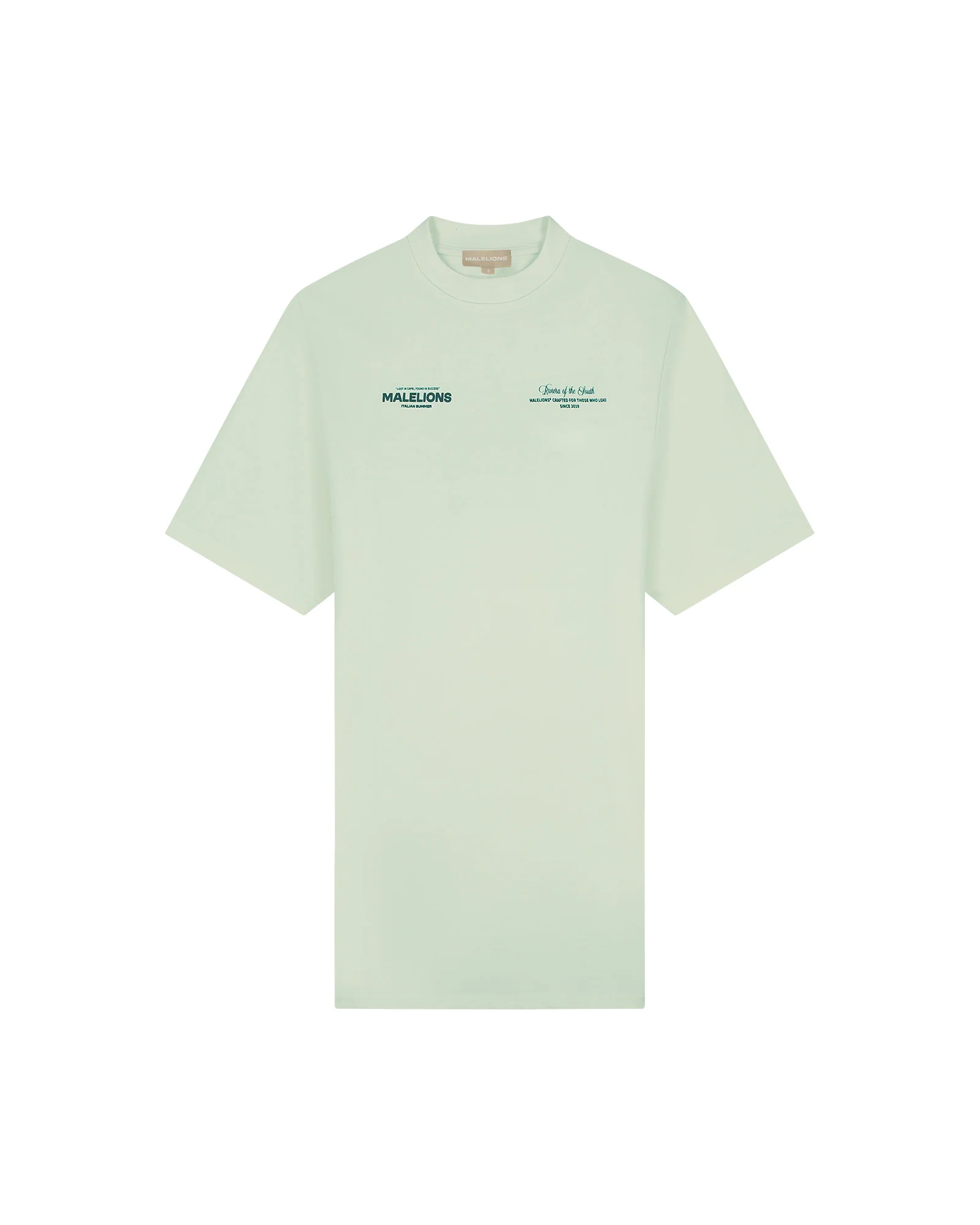 Malelions Women Italian Summer T-Shirt Dress | Pistachio/Teal - Afbeelding 2