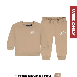 Malelions Baby Sweater Pants Set | Taupe