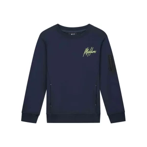 Malelions Junior Counter Sweater | Navy/Bright Yellow