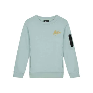 Malelions Junior Counter Sweater | Aqua Grey/Light Orange