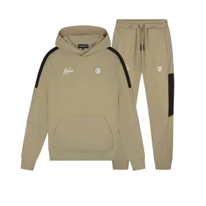 Malelions Sport Transfer Hooded Tracksuit | Moss Grey/Black