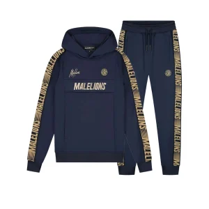 Malelions Sport Warming Up Tracksuit | Navy/Gold