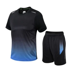 Heren Sportkleding Set met Ademend Materiaal en Elastische Pasvorm voor Training