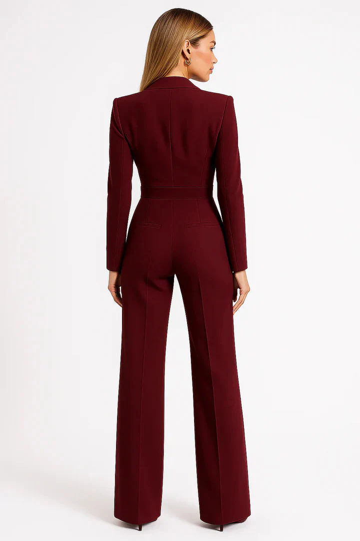 Maya | Elegante Jumpsuit Dames met V-hals - Getailleerd, Wide-leg - Afbeelding 5