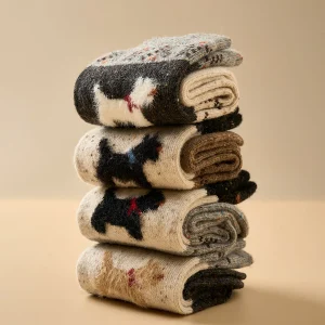 Poppy | Unisex Sokken - Hoogwaardige Stoffen Mix - Puppy Patroon