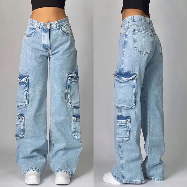 Aley | Retro Baggy Cargo Jeans met Zakken