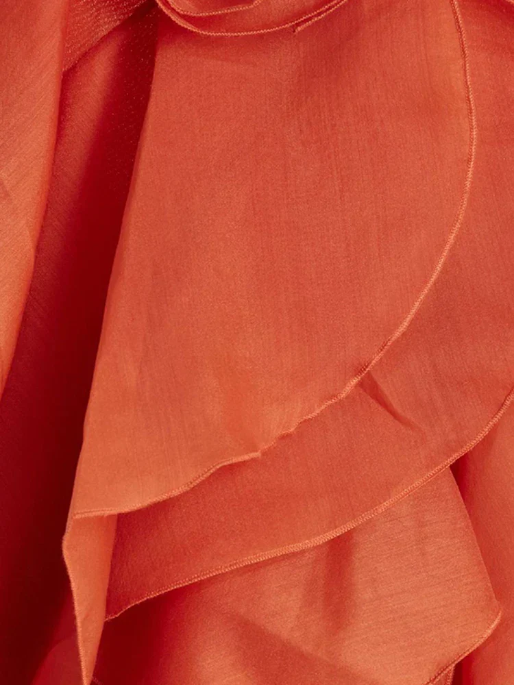 Cataleya | Maxi Jurk met Lagen en Ruches - Afbeelding 7