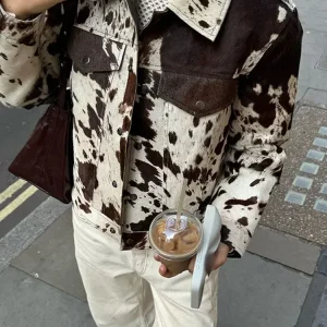 Marella | Damesjack met Koeienprint – Vintage Look, Uniek & Trendy