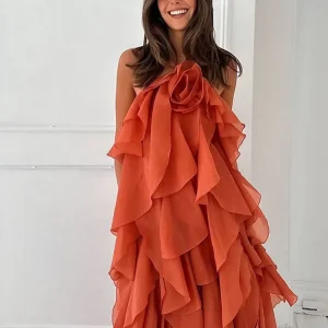 Cataleya | Maxi Jurk met Lagen en Ruches