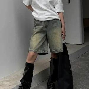 Sil | Jorts - Losse Hoge Taille Spijkershorts