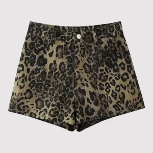 Izana | Stretchy Shorts - Luipaardprint Korte Broek