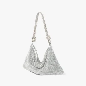 Luxe Glanzende Tas met Ketting Detail