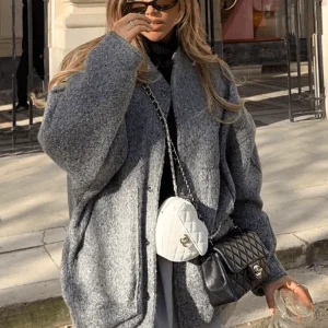 Skyler | Wollen Bomberjack Dames - Zacht Materiaal, Trendy Design