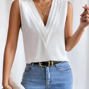 Kiki | Mouwloze Blouse met V-hals