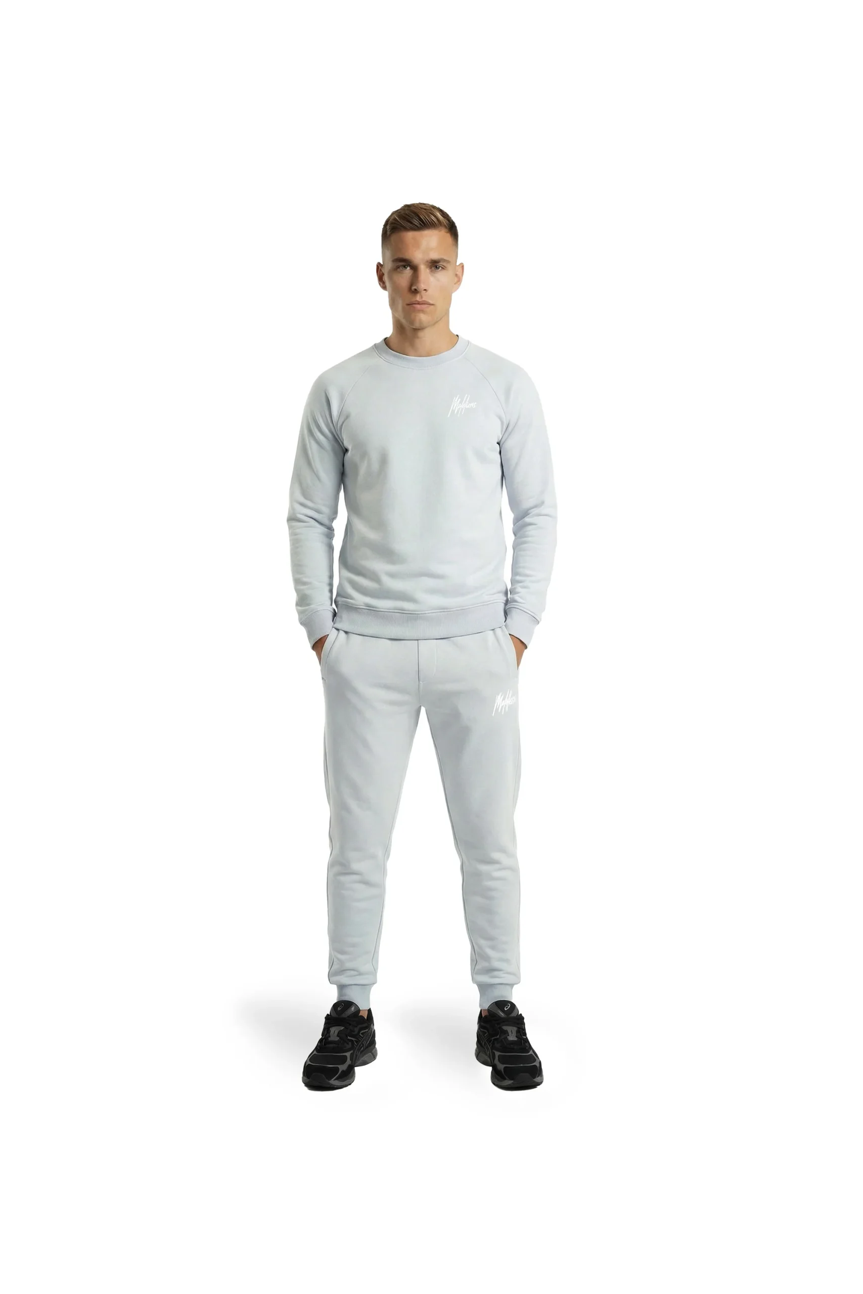Malelions Sport Logo Sweatpants | Ocean Grey - Afbeelding 3