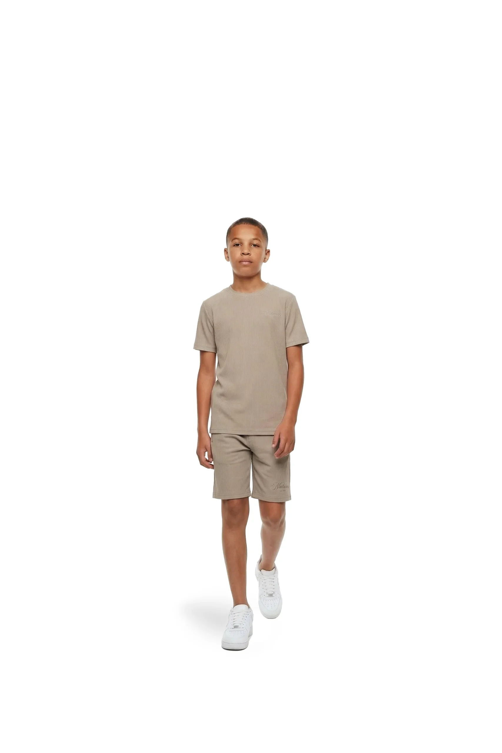Malelions Junior Ribbed Script T-Shirt | Cream - Afbeelding 5