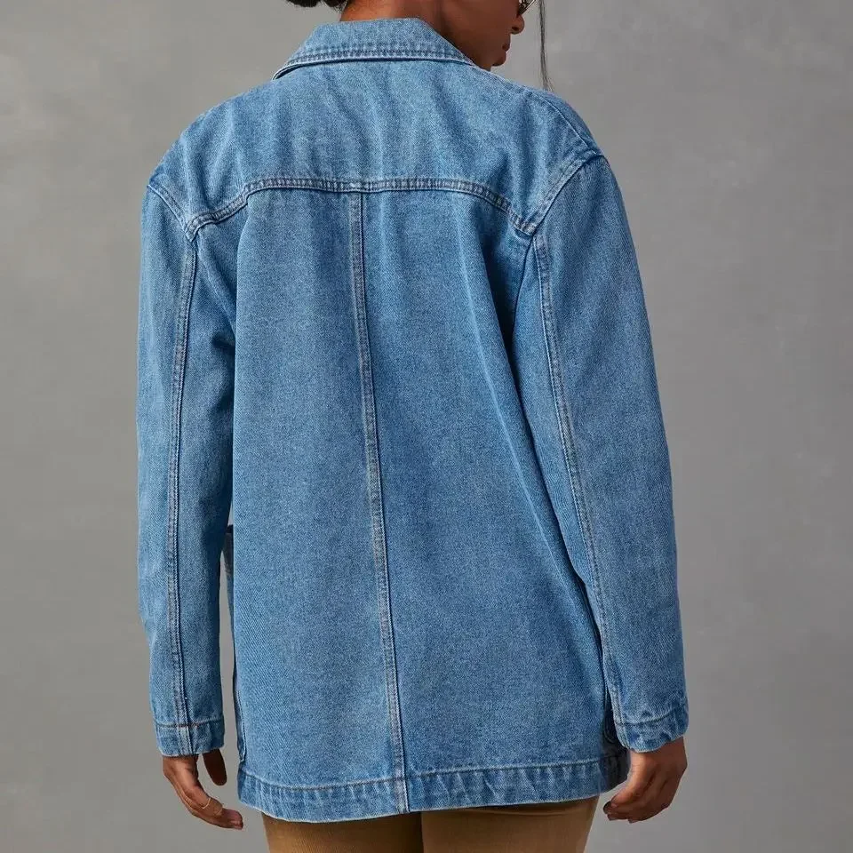 Denim Blazer Jas met Moderne Flair - Afbeelding 3