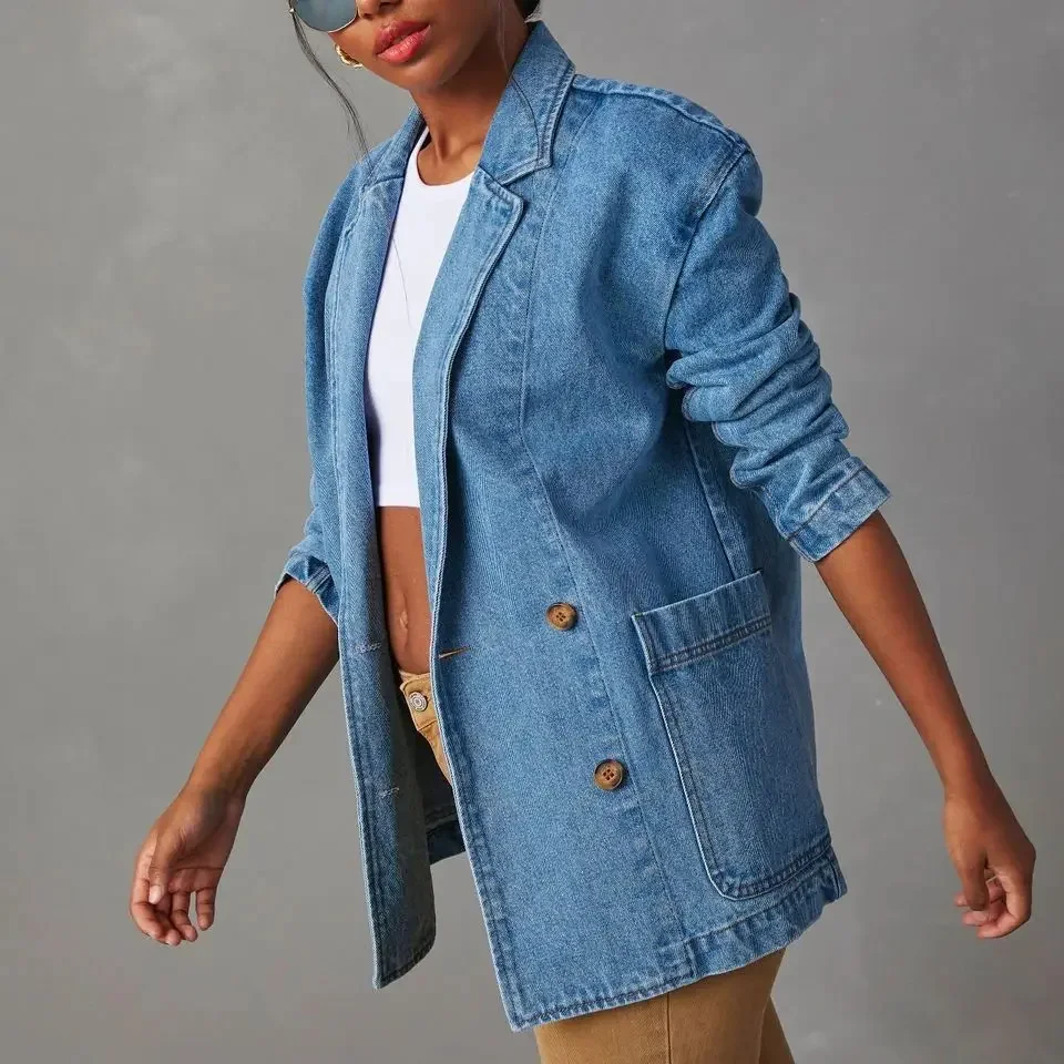 Denim Blazer Jas met Moderne Flair - Afbeelding 5