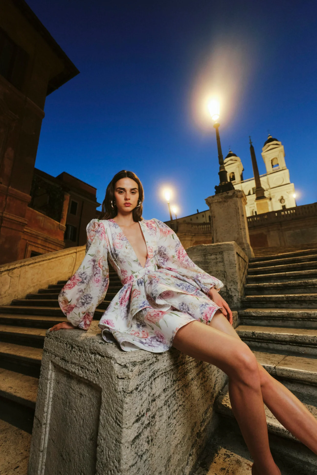 Yesmina | A-lijn Korte zomerjurk met Ballonmouwen - Afbeelding 3